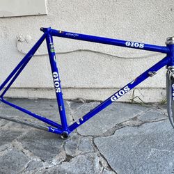 Vintage Gios Blue Racing Steel Frame set Made In Italian 49cm