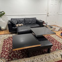 Black and Chrome Fountain Coffee Table