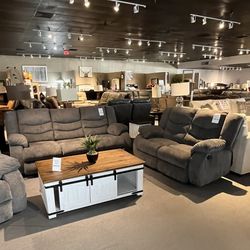 Manual Reclining Sofa And Loveseat