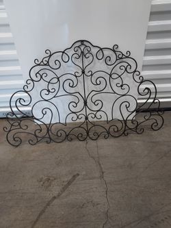 Black metal wall decor.