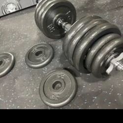 Adjustable Cast Iron Dumbbell (Pair) - $70+tax!