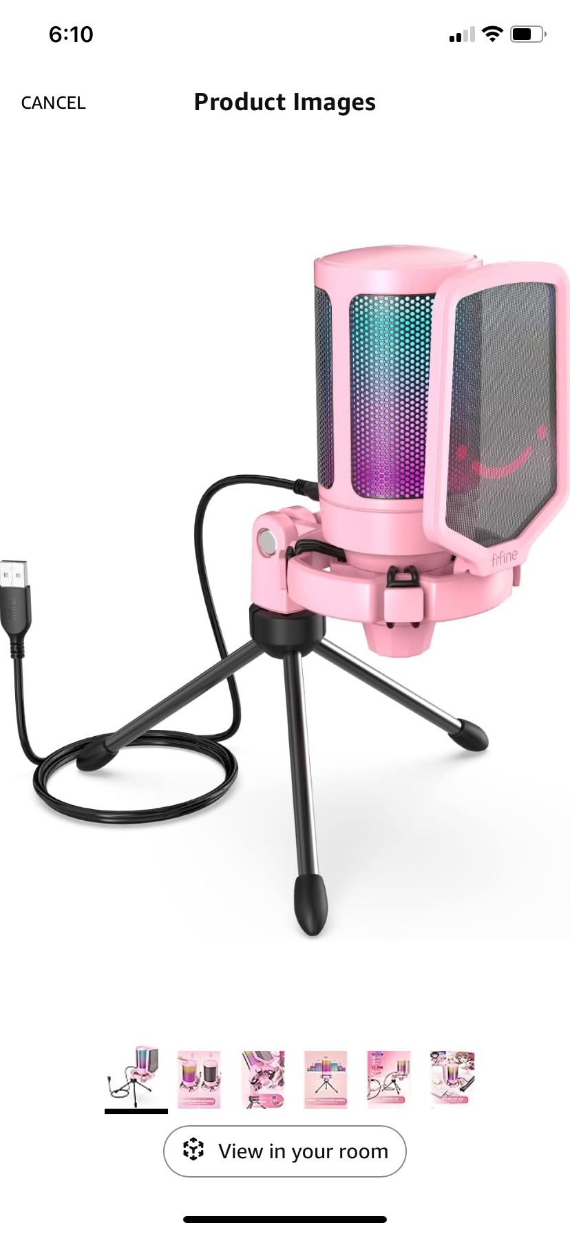 ampligame fifine RGB mic series