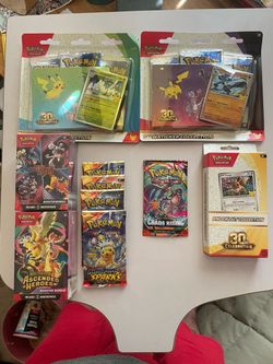 Assortment of sealed Pokemon product