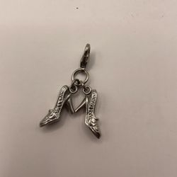 Pair of Heels Charm with lobster clasp- Silver Tone 