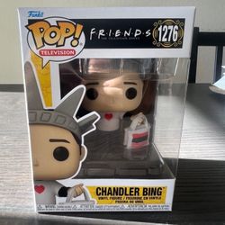 Chandler Bing Friends Funko Pop #1276 Matthew Perry Television TV Statue Liberty