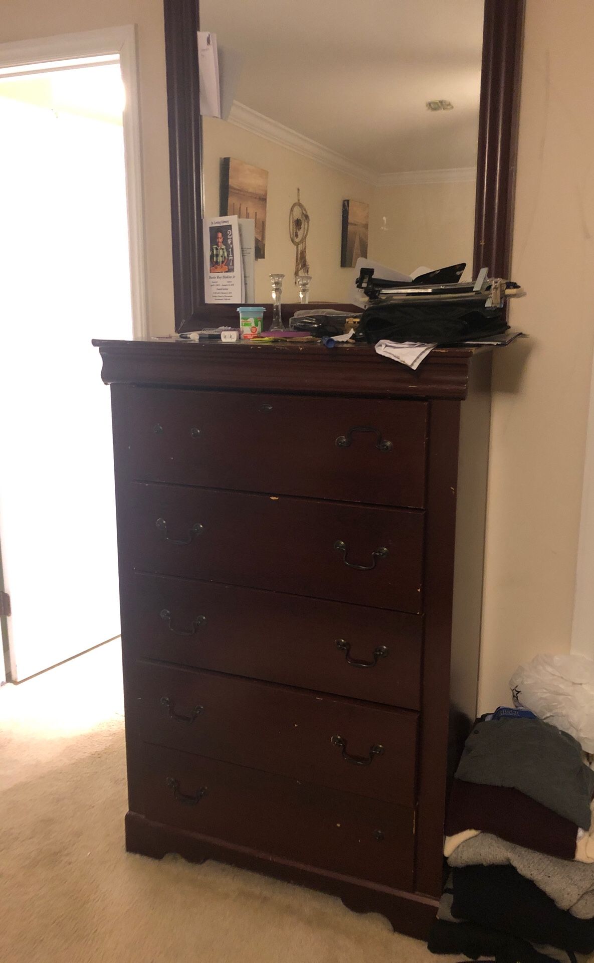 4 piece bedroom suit with mirror