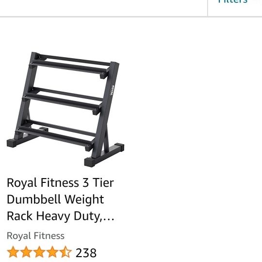 Royal Fitness 3 Tier Heavy Duty Dumbbell Rack $60