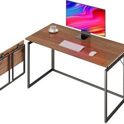 Folding Desk 30 Inch - No Assembly Small Foldable Desk for Small Space, Minimalist Space Saving Collapsible Compact Desk Portable Table for Craft, Wri