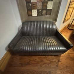 50” Leather Loveseat