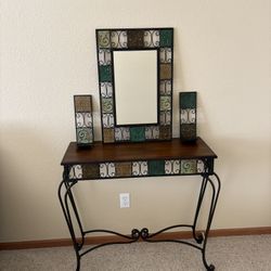 Table and mirror 