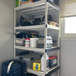 Plastic Garage Storage Shelving Unit