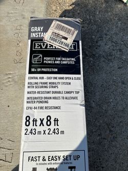 Everbilt Gray Instant Canopy 8ft x 8ft