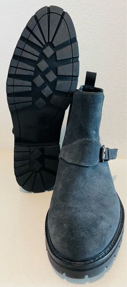 Calvin Klein Upton Calf 34F0521-SYS Mens navy blue Suede High Top Casual Dress Boots size 9