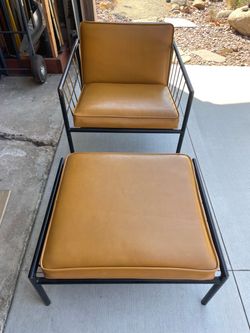 Modern Accent Chair and Ottoman Set