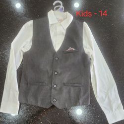 Big Kids Vest And Shirt Size 14