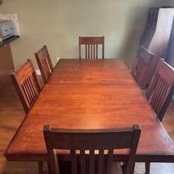 Dining Table And Chairs- Mission Style