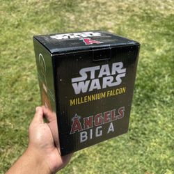 Angels Big A With Millennium Falcon Statue