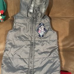Disney Princess Elsa, Anna frozen puffer vest With Hood size 4t