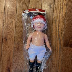 New Vintage 90s Christmas Medley 14” Mrs Claus Craft Doll Music Crafting DLP5001