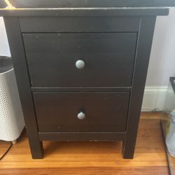 2 Black Bedside Tables 