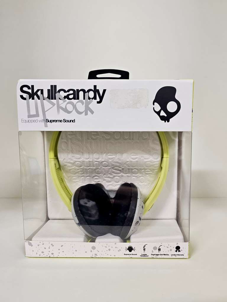 Lot of 11 Brand New Skullcandy Supreme Sound Uprock Headphone in Neon Yellow