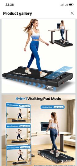 Walking Pad Treadmill for Home, 6.2MPH Under Desk Walking Pad with 9% Incline for Office Small Spaces, 2.75HP Quiet Running Machines, Remote Control, 