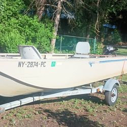 14 Ft Aluminum Boat Motor Trailer