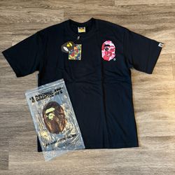 Red and Black BAPE x Stüssy T-Shirt🌹