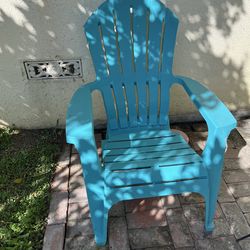 3 plastic garden chairs for $40.00
