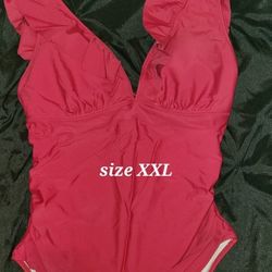 Ruffle Chest And Shoulder Strap One Piece Swimsuit