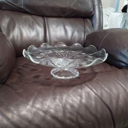 Crystal-footed Cake Plate