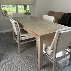 NEW Coastal Rectangular Dining Table with Butterfly Leaf 