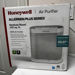 Honeywell AllergenPlus HEPA Air Purifier, Airborne Allergen Reducer for Medium Rooms