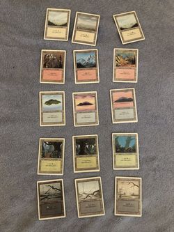 magic the gathering mtg 3rd edition/ revised basic land set