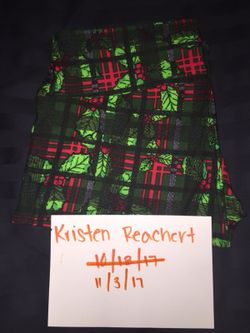Lularoe Christmas Plaid holly