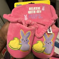 Peep Slippers And Eye Mask 
