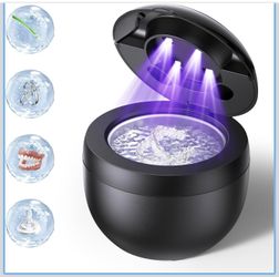 Retainer Cleaner, 45kHz Ultrasonic Retainer Cleaner Machine with 200ML Capacity & 4 Modes for Dentures, Aligners, Mouthguards, Retainers, Jewelry and 