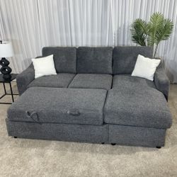(Sold) Coddle Aria Sleeper Sectional Sofa with Reversible Storage Chaise