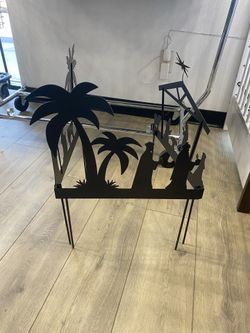 Black Metal Nativity Scene Decor