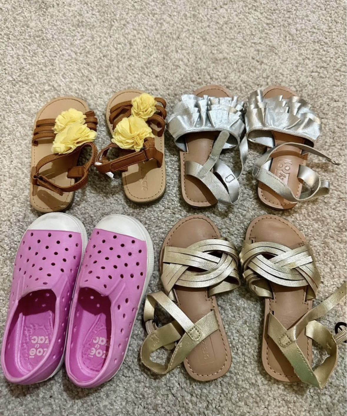 Toddler Size 7 Shoes Lot Of 4