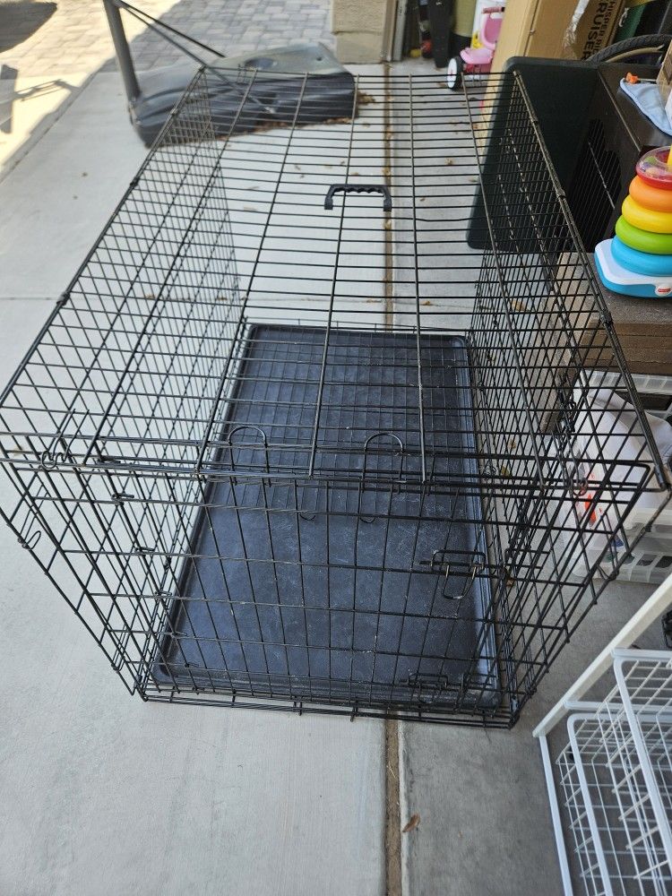 48" Double Door Dog Crate
