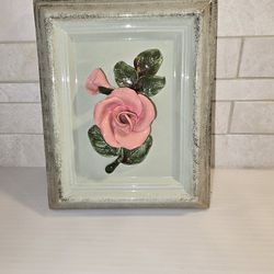 Unique All Ceramic Framed Rose