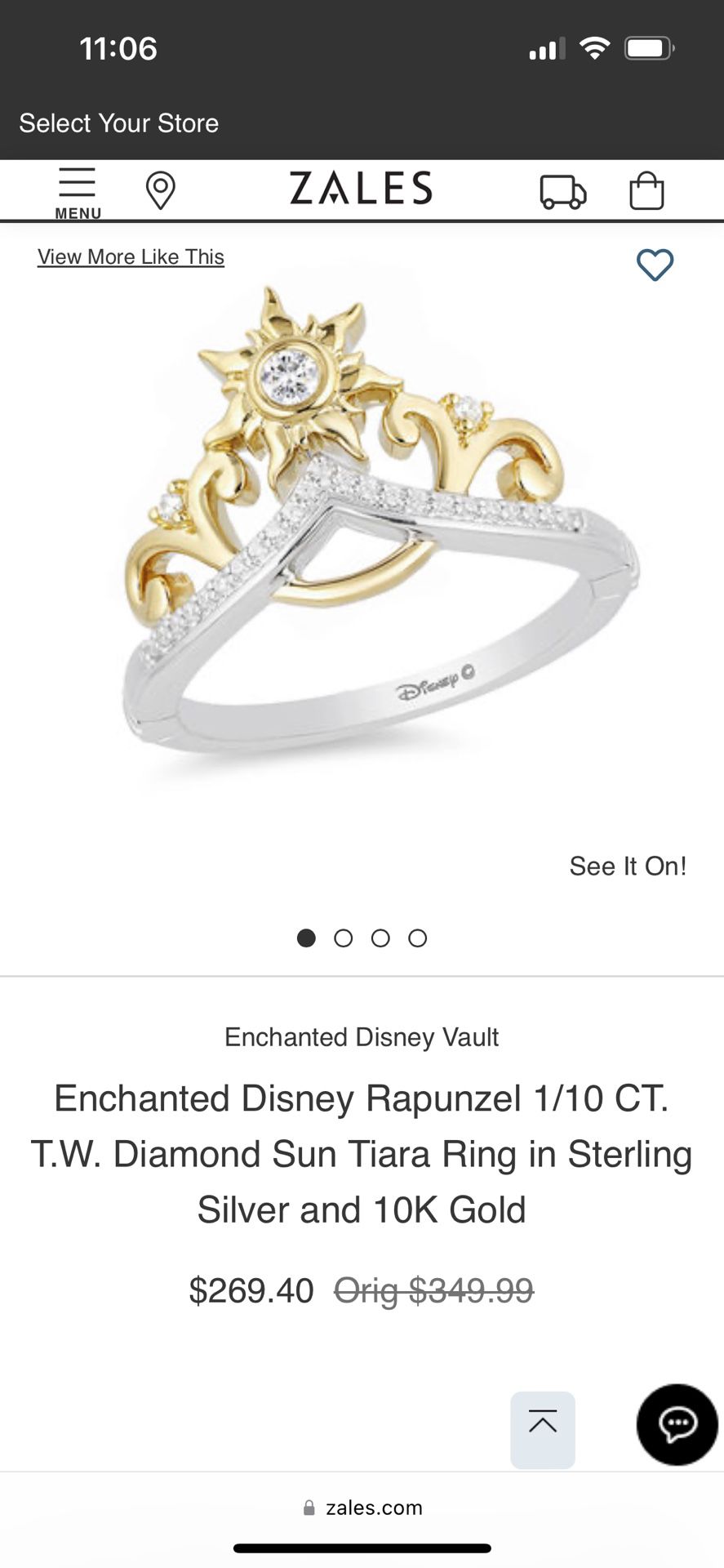 Zales Rapunzel Ring 