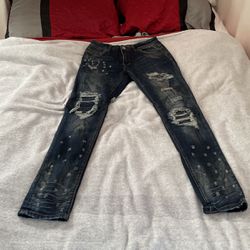 Ripped Jeans Dark Blue