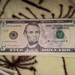 Serial Numbers Five Dollar Bill