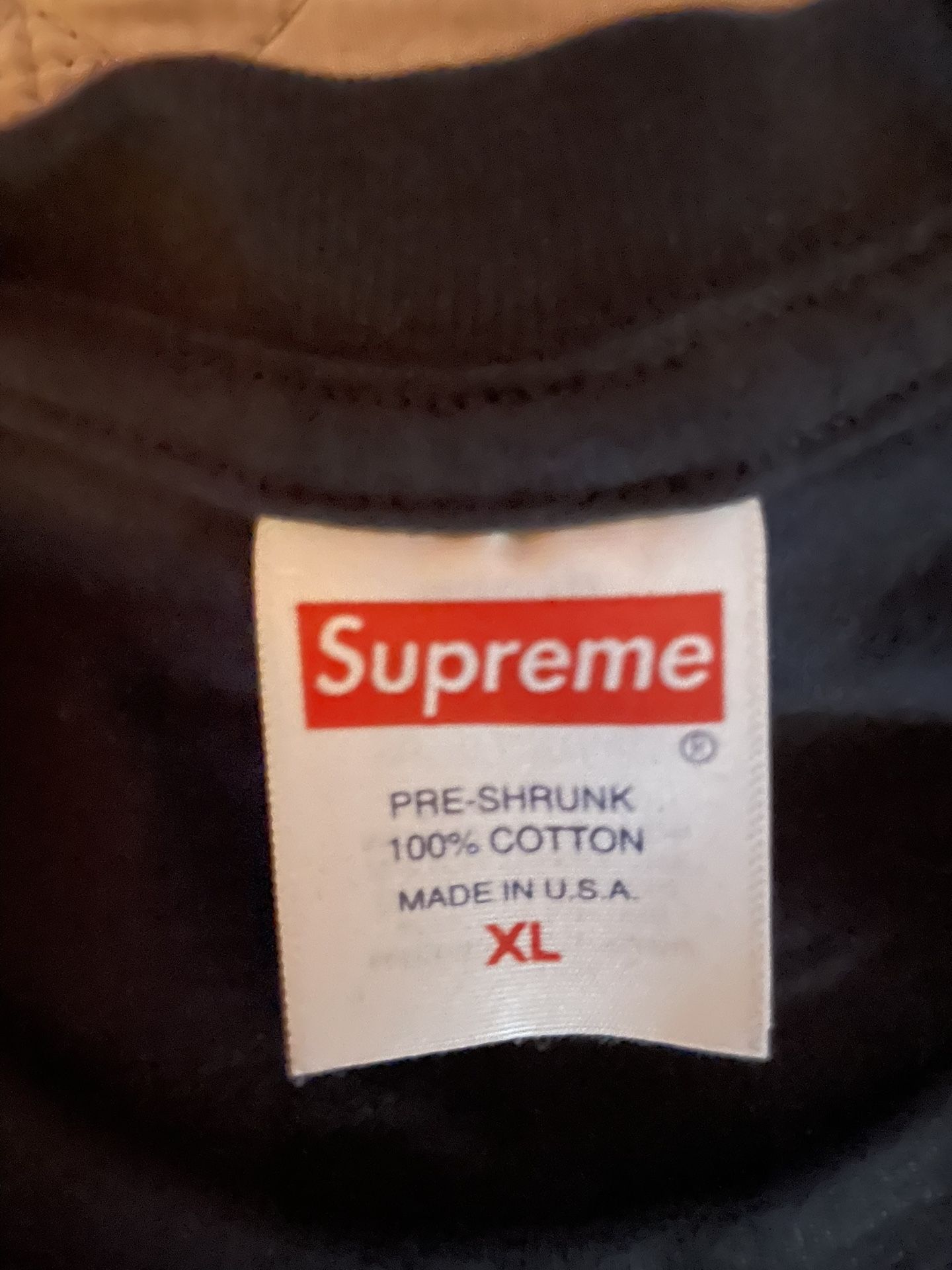 Blank Black Supreme Shirt Size XL