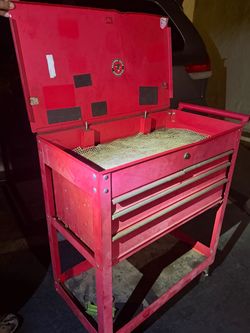 Red Rolling Toolbox with Drawers