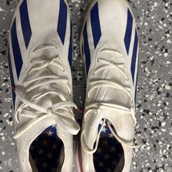 Adidas X Crazyfast USA 1 White Cleats Size 12