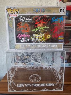 Funko Pop Rides One Piece Luffy with Thousand Sunny #114 Signed