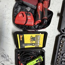 3/8 And Quarter Inch Ratchet Set And Power Probe 